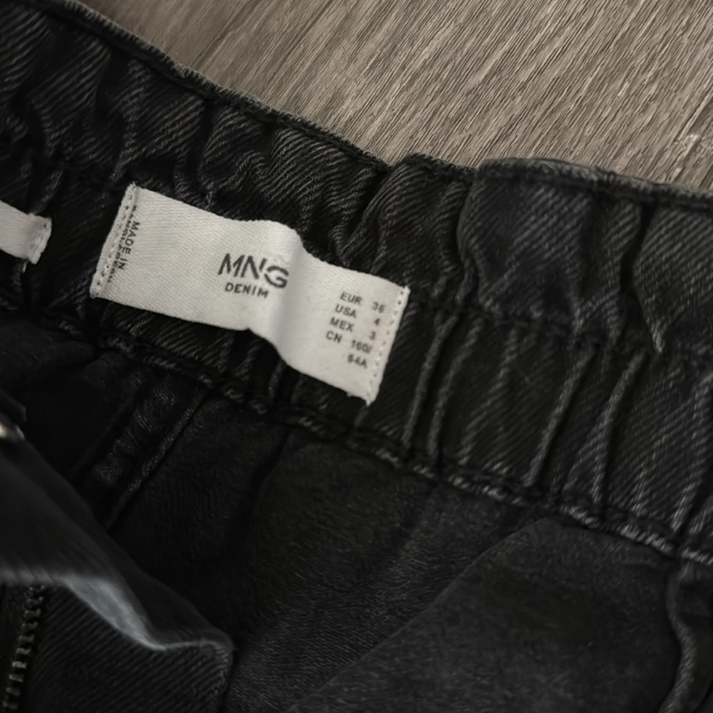 Mango MNG black women’s loose fit black jeans 4 - Picture 4 of 5